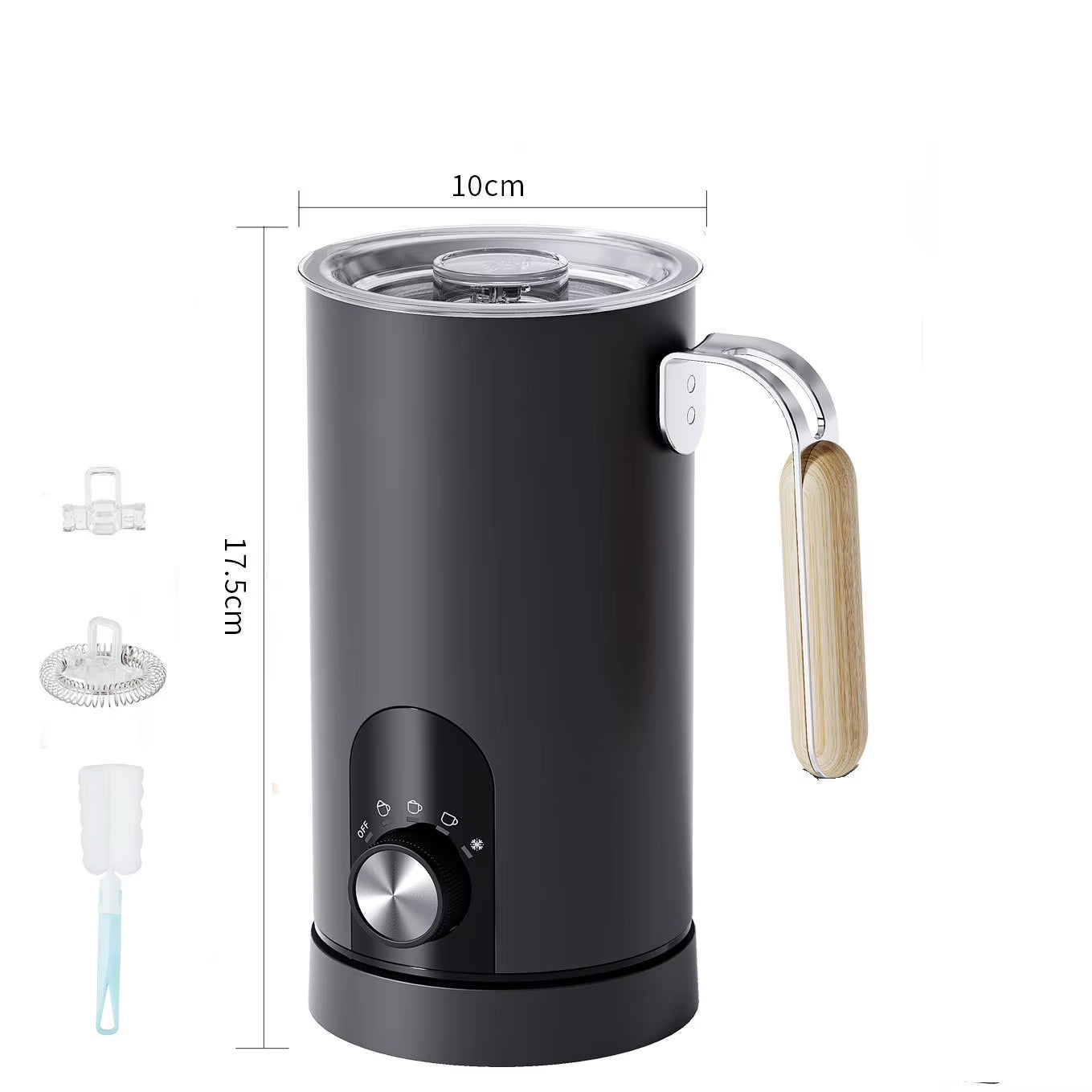 350ML Milk Steamer Dual Use Automatic Cold Foam Maker Espresso Barista Tools 4 Modes Electric Coffee White Milk Frother Machine