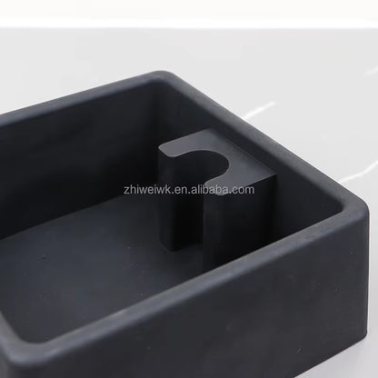 New Design Square Fully Silicone Silent Coffee Bin Coffee Knock Box for Espresso Coffee