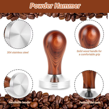 51Mm 53Mm 58Mm Espresso Tamper Accessory Set Practical Coffee Making Gadgets for Home Cafe Daily Brewing Latte Art Production