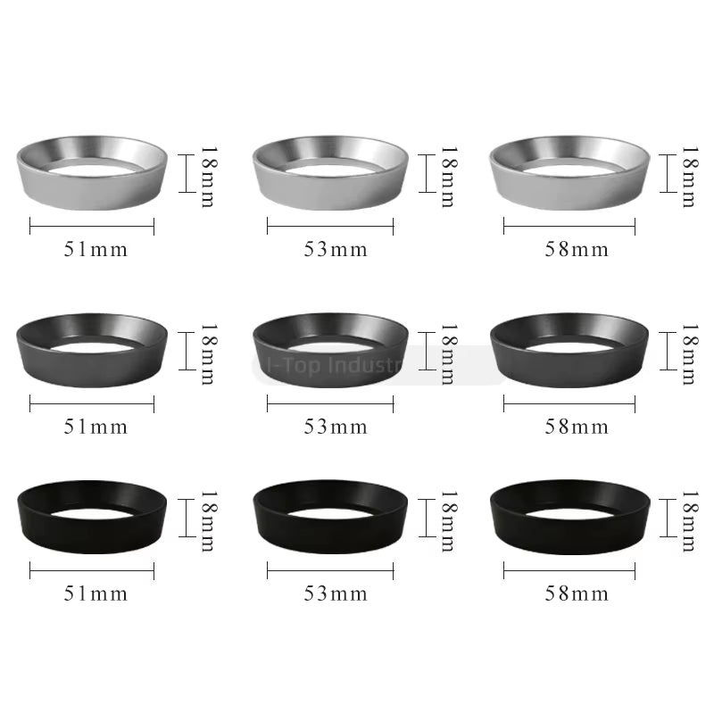 I-TOP Premium 58MM Aluminum Magnetic Espresso Dosing Ring for Portafilter Coffee Precision Filling