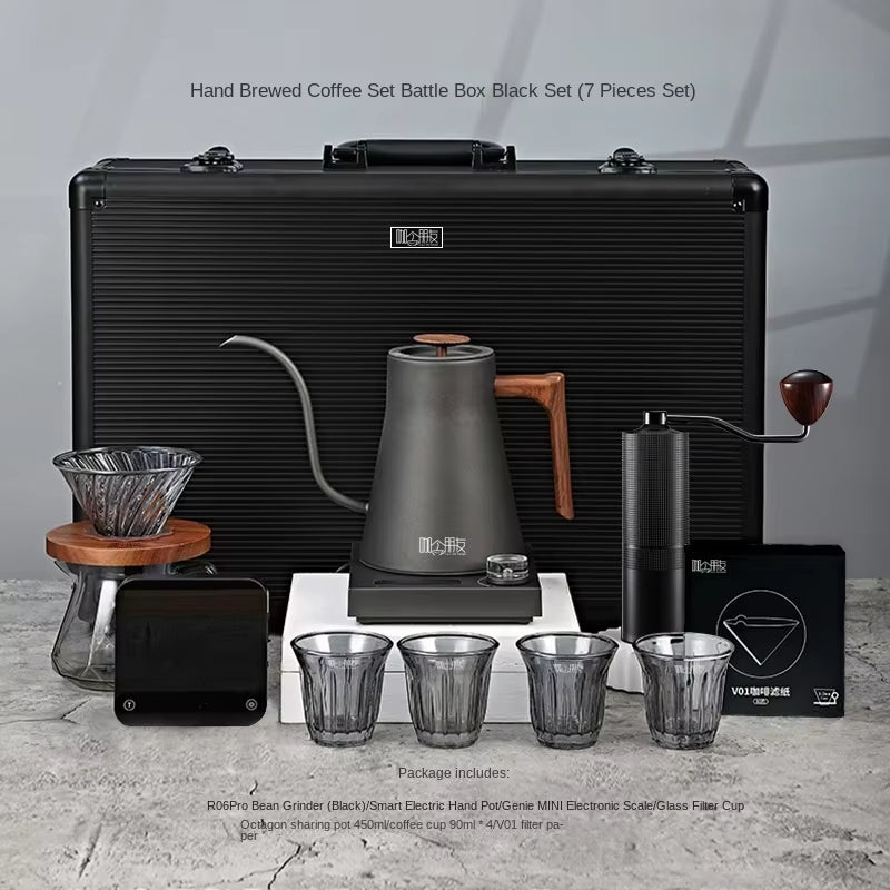 Hot Sale Coffee Hand-Made Set Travel Gift Grinder Machine Portable Set Pour over Coffee Hand-Brewed Pot for Outdoor