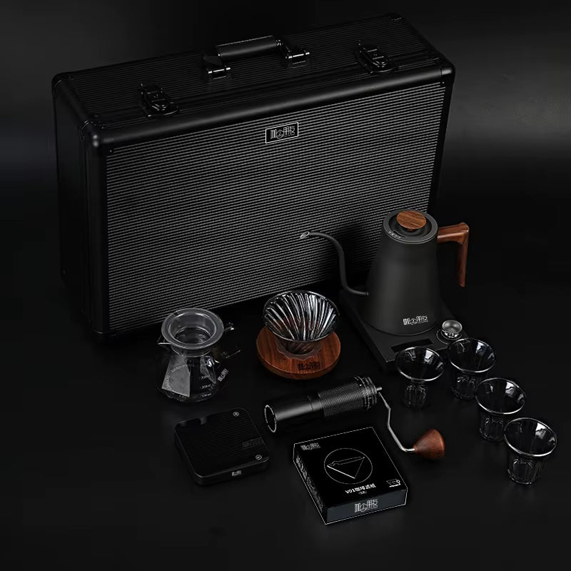 Hot Sale Coffee Hand-Made Set Travel Gift Grinder Machine Portable Set Pour over Coffee Hand-Brewed Pot for Outdoor