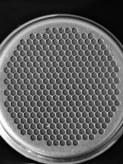 Mischief 58.5mm Honeycomb Coffee Basket with Super Fine Filter Screen for Bottomless Portafilter