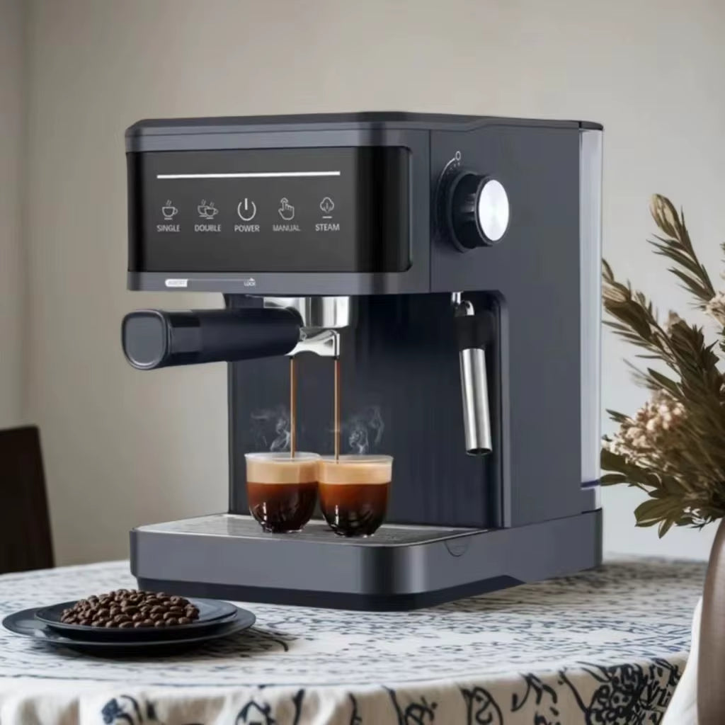 Italian Household Stainless Steel Semi-Automatic Espresso Machine American British European Standard High-Pressure Coffee