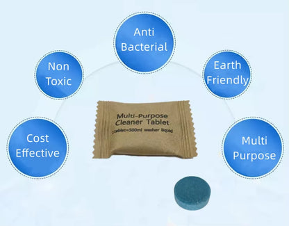 Effervescent Multi-Surface Cleaning Tablets for Household Use