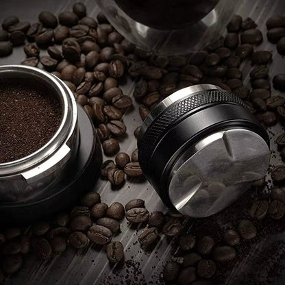 Coffee Distributor Stainless Steel Dual Head Coffee Tamper Adjustable Depth Espresso Hand Coffee Tamper Machine Pressing Tool