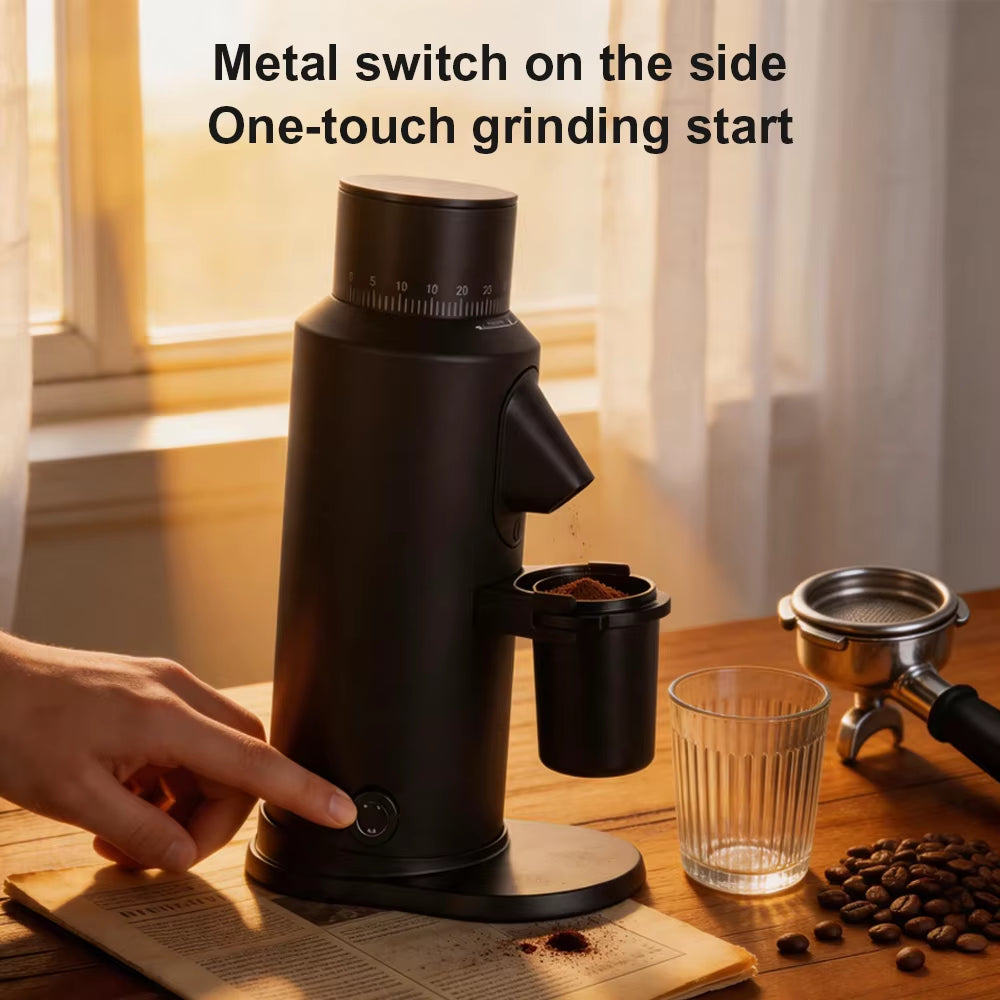 Automatic Single Dose Flat Burr Coffee Grinder with Variable Speed - Direct from Factory