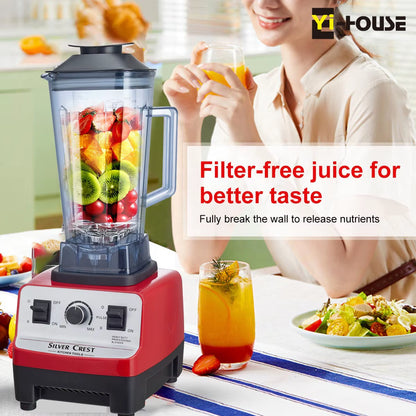 High-Power 5500W Commercial Blender and Juicer with 2L Capacity