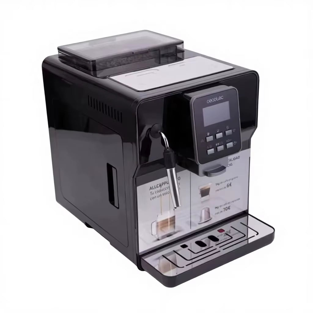 Energy Saving 20 Oz Household Espresso Coffee Vending Machine Semi-Automatic Large Capacity Freshly Ground Brushed Stainless 40