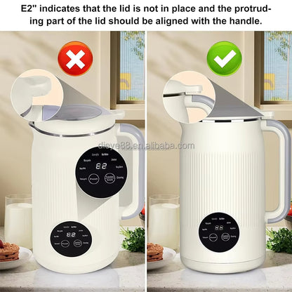 Electric Nut & Soy Milk Maker Corn Beverage Machine Stainless Steel Touchpad Control Automatic Hotel Household Use Food Blender