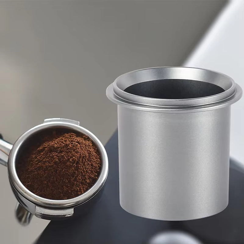Wholesale 51/58mm Silver Espresso Dosing Cup for Coffee Powder Tools