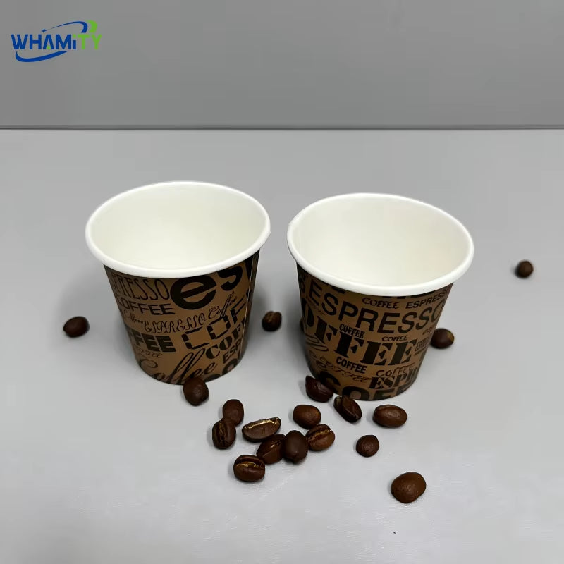 Factory Price Disposable 2.5Oz Coffee Cups Compostable Biodegradable Bubble Tea Juice Beverage Paper Stock Cups
