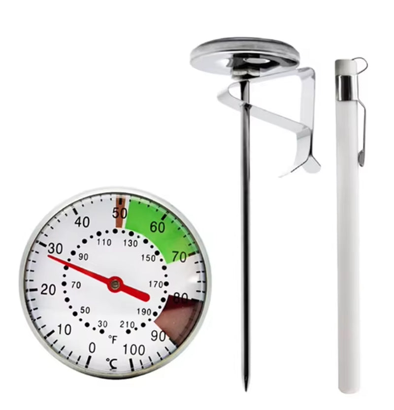Digital Instant Read Thermometer for Food and Beverages with Metal Probe - Ideal for Baking and Cooking