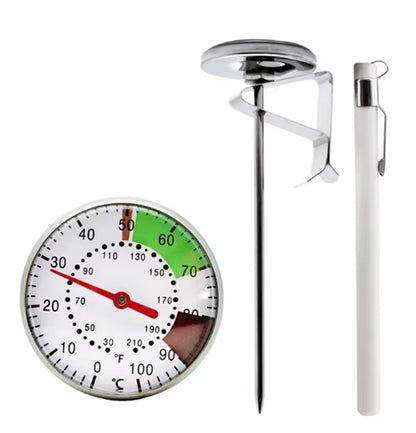 Digital Instant Read Thermometer for Food and Beverages with Metal Probe - Ideal for Baking and Cooking