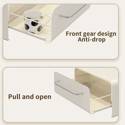 Metal Coffee Machine Stand with Cup Holder and Sugar Box Rack for Living Room and Desktop Storage Solutions