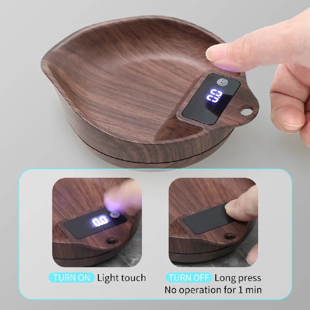Precision Electronic Coffee Scale with 0.1G Accuracy for Espresso and Bean Measurement - Featuring ABS Display Tray and Essential Barista Accessory