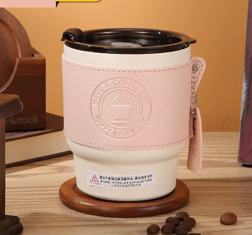 350ml Insulated Travel Coffee Mugs with Lids - Reusable Espresso Cups for Hot and Cold Beverages