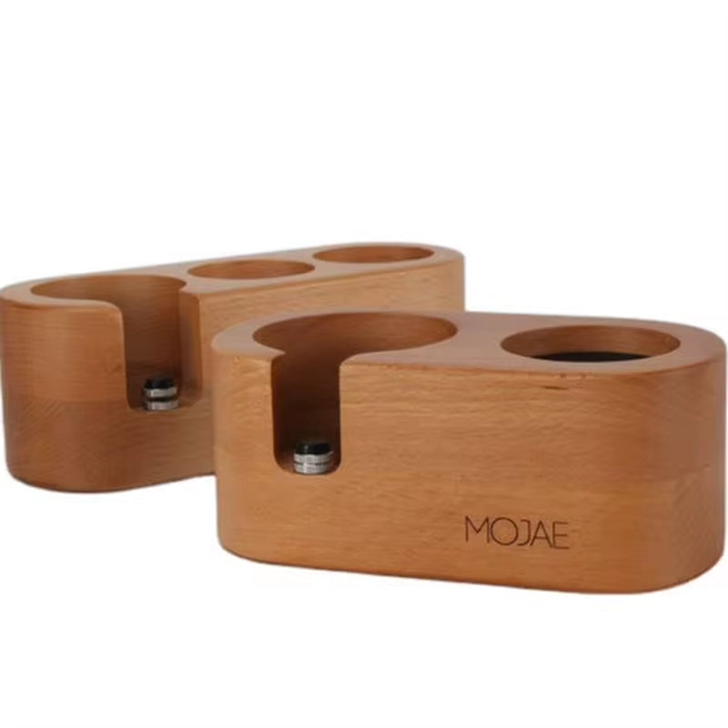 MOJAE 51mm Wooden Coffee Tamper Station with Three Holes - Coffee Tool Holder