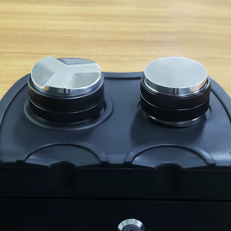 Coffee Distributor Stainless Steel Dual Head Coffee Tamper Adjustable Depth Espresso Hand Coffee Tamper Machine Pressing Tool