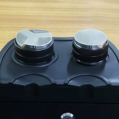Coffee Distributor Stainless Steel Dual Head Coffee Tamper Adjustable Depth Espresso Hand Coffee Tamper Machine Pressing Tool
