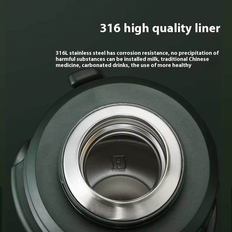 5000ml (169oz) High-Capacity Vacuum Flask - 316L Stainless Steel Thermal Jug for Outdoor Camping