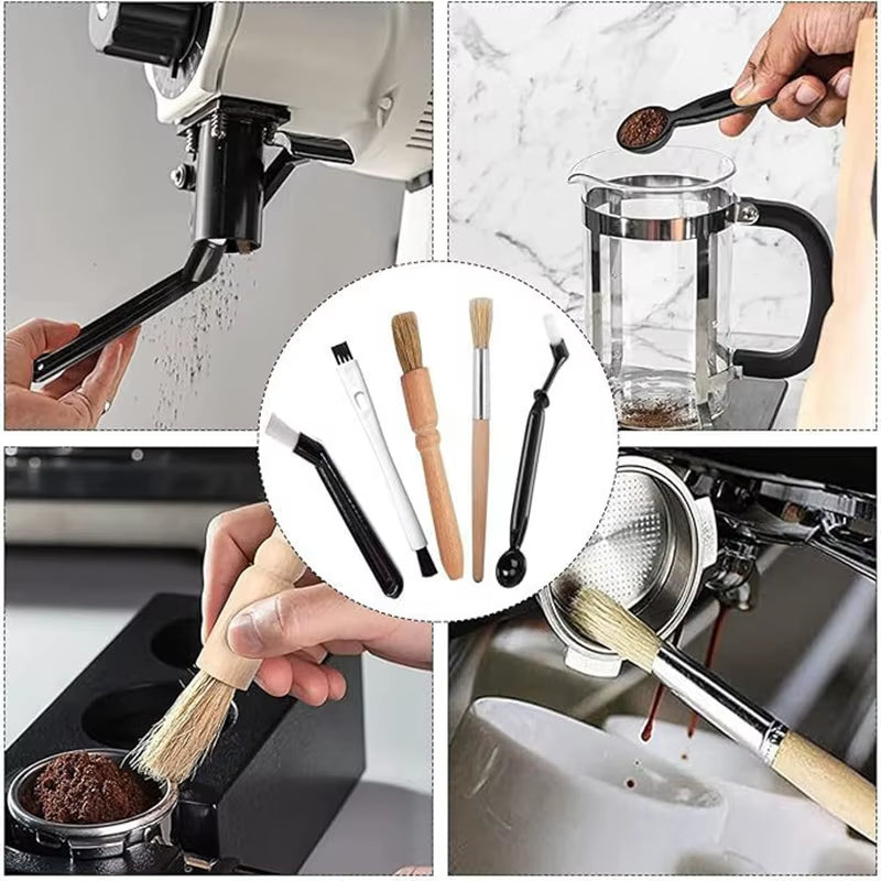 Multifunctional Coffee Machine Cleaning Brush Set for Professional Use in Coffee Shops