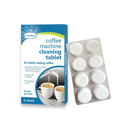 Oradess Espresso Machine Cleaning Tablets with Lemon Extract for Efficient Oil Residue Removal and Quick Descaling