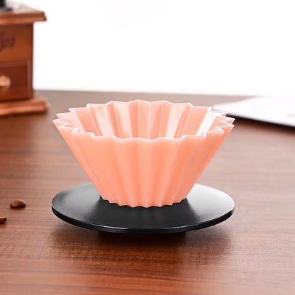 JDJ Classic Multifunctional Portable Eco-Friendly Ceramic Bone China Reusable Coffee Origami Filter