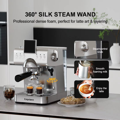 CB2 Aluminum Electric Semi-Automatic Cold Brew Espresso Coffee Maker with Temperature Control for Portable Hotel Use