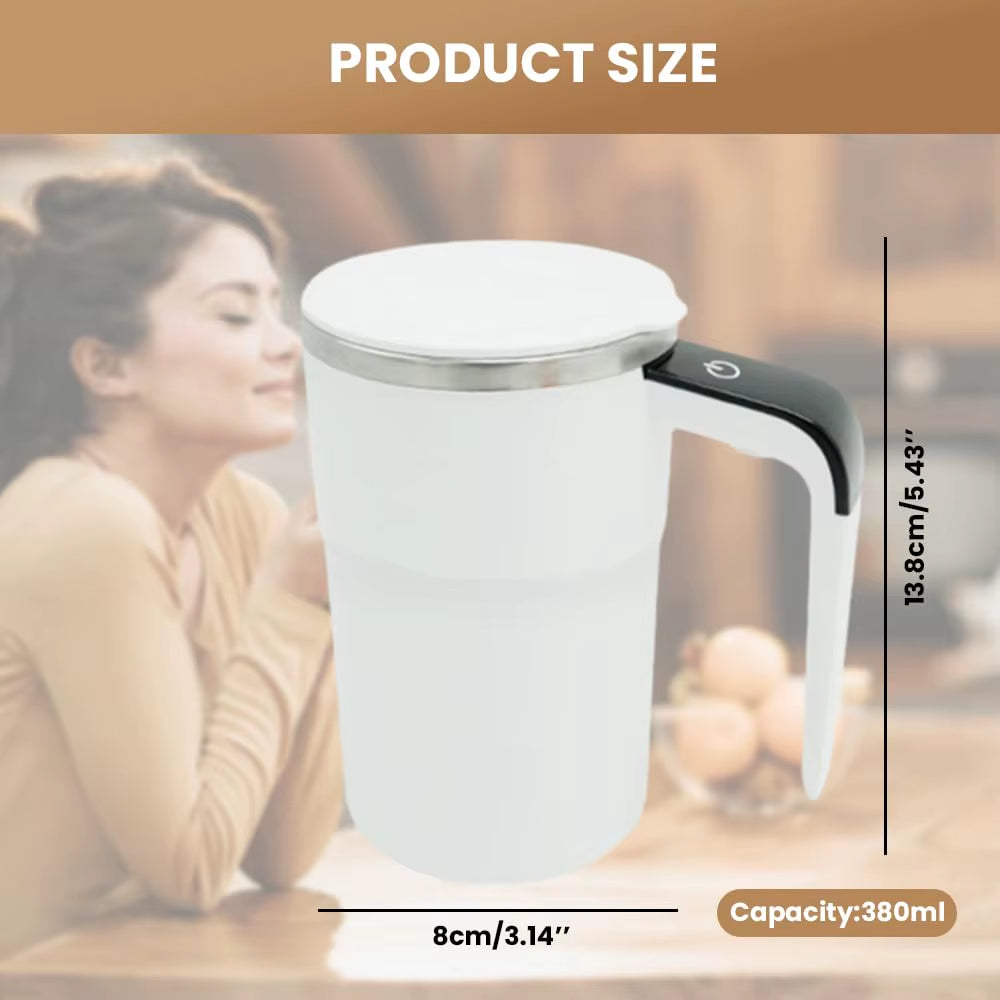 Electric Rechargeable Self-Mixing Travel Mug with USB Charging for Optimal Beverage Blending