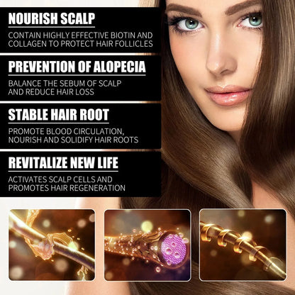 Collagen B7 Vitamin Hair Growth Essential Oil - Scalp Treatment Set for Optimal Hair Nourishment and Loss Prevention for Men and Women