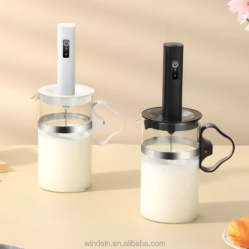 Fushida Automatic Handheld Electric Coffee and Milk Frother with Battery and USB Power Source