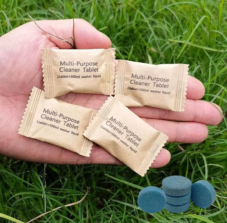Effervescent Multi-Surface Cleaning Tablets for Household Use