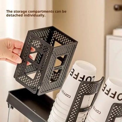 Multifunctional Detachable Coffee Cup Storage Rack with Ample Capacity and Space-Efficient Design