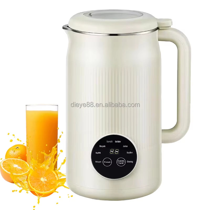 Electric Nut & Soy Milk Maker Corn Beverage Machine Stainless Steel Touchpad Control Automatic Hotel Household Use Food Blender