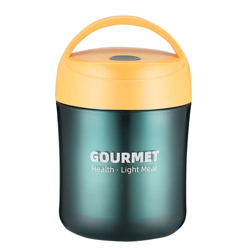 500Ml Camping Portable Stainless Steel Thermal Hot Porridge Cup Food Container Drink Bottle with Lid Soup Cup Breakfast Mug