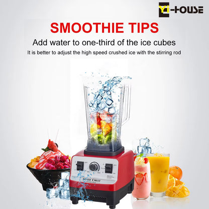 High-Power 5500W Commercial Blender and Juicer with 2L Capacity