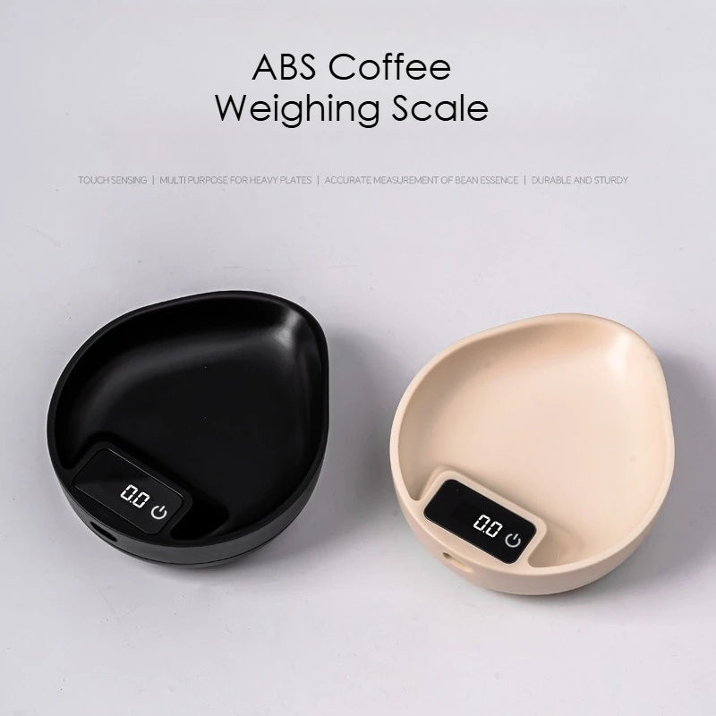 Precision Mini Digital Coffee Scale with 0.1g Accuracy - Portable Espresso Brewing Weighing Scale with Bean Plate for Kitchen and Outdoor Use