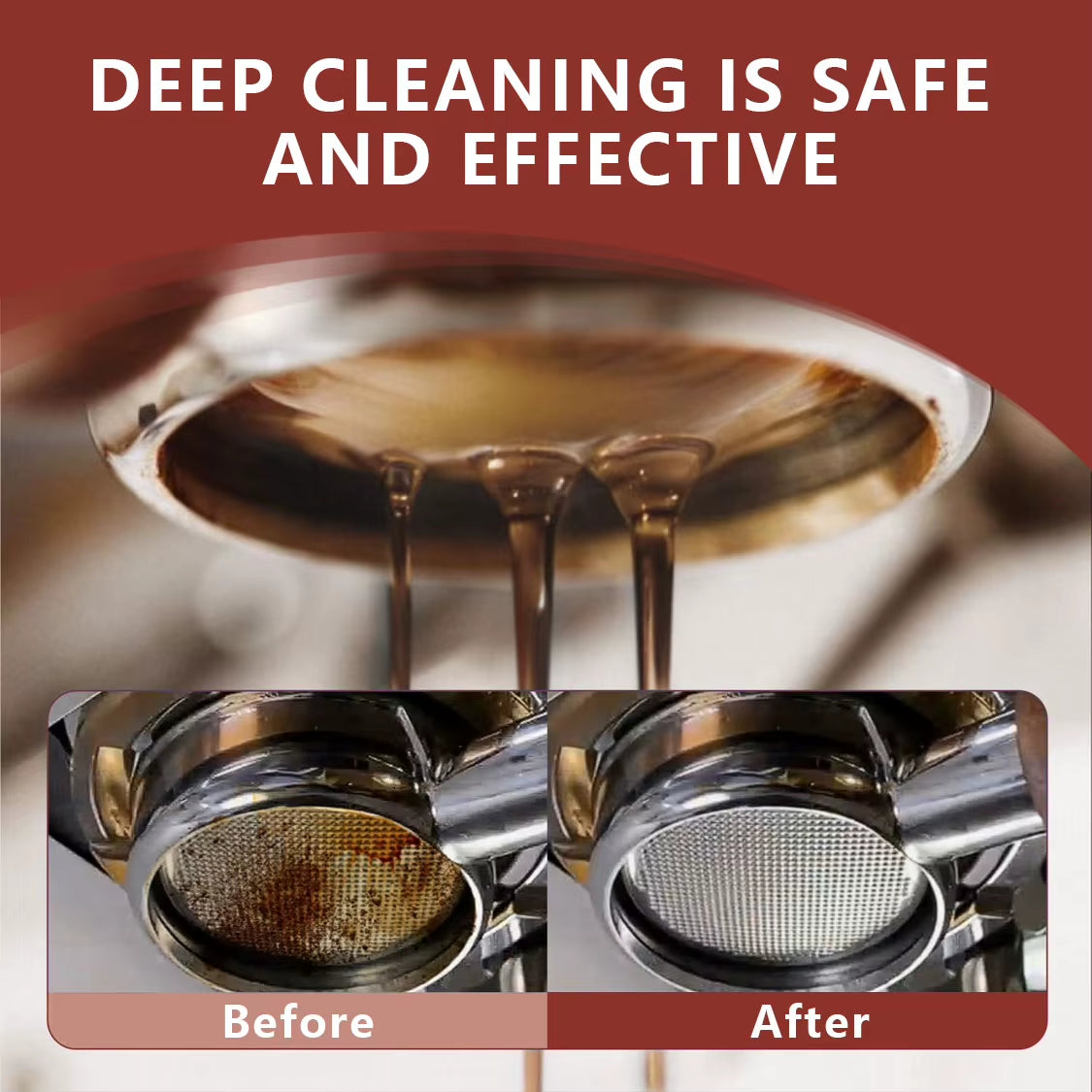 Oradess Espresso Machine Cleaning Tablets - 50 Disposable Descaling Tablets for Effective Stain Removal