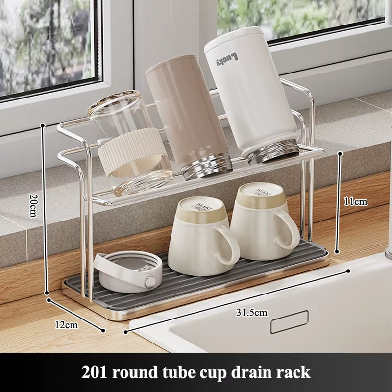 2-Layer Metal Dual Universal Drink Holder with Multifunctional Design