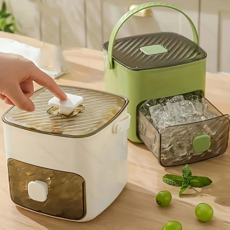 48-Cube Ice Maker with Easy-Press Lid - Dual Layer Design for Homemade Frozen Treats and Beverages, Essential Kitchen Tool