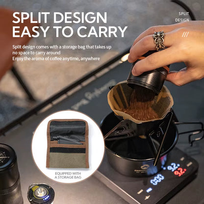 Custom Stainless Steel Folding Coffee Funnel for Outdoor Camping - Reusable Filter Dripper