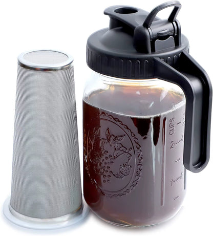 100 150 Micron Cold Brew Coffee Maker Brewer Infuser Mason Jar Stainless Steel Wire Mesh Filter
