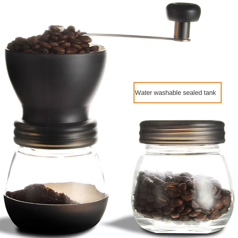 Manual Coffee Bean Grinder for Home Use - Compact Handcrafted Grinding Machine