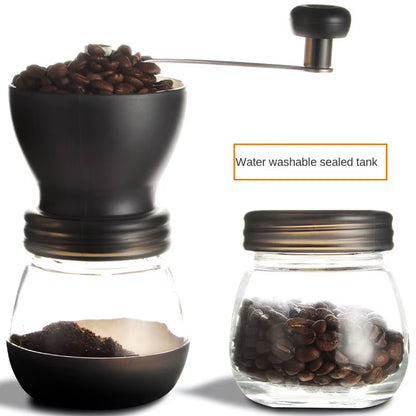 Manual Coffee Bean Grinder for Home Use - Compact Handcrafted Grinding Machine