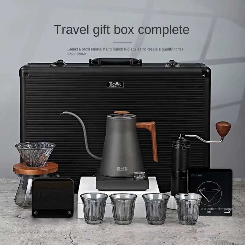 Hot Sale Coffee Hand-Made Set Travel Gift Grinder Machine Portable Set Pour over Coffee Hand-Brewed Pot for Outdoor