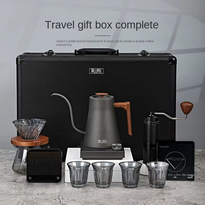 Hot Sale Coffee Hand-Made Set Travel Gift Grinder Machine Portable Set Pour over Coffee Hand-Brewed Pot for Outdoor
