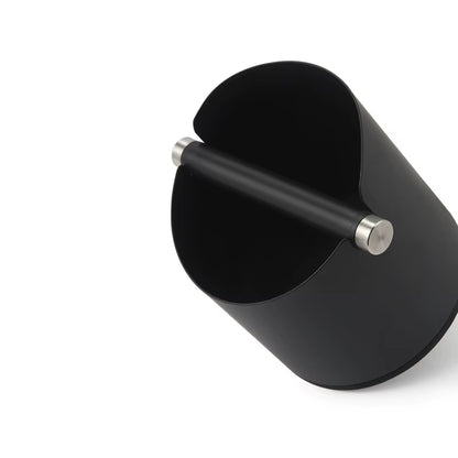 Round Square Stainless Steel Coffee Grounds Knock Box Bucket with Removable Knock Bar and Non-Slip Base Accessories