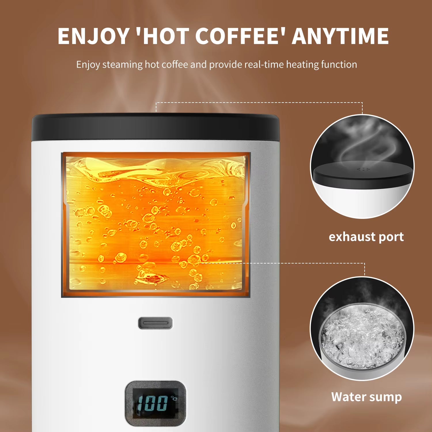 Portable Electric Espresso Machine - 2-in-1 USB Rechargeable 7800mAh Coffee Maker for Hiking, Camping, and Car Use