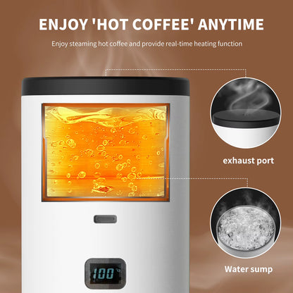 Portable Electric Espresso Machine - 2-in-1 USB Rechargeable 7800mAh Coffee Maker for Hiking, Camping, and Car Use